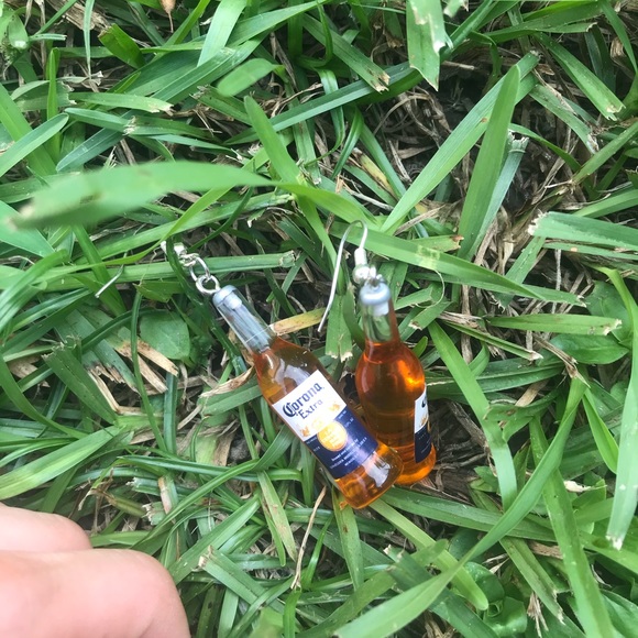 Mini Corona Bottle Earrings - Picture 5 of 5